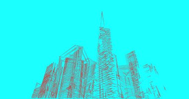 soyut mimari duvar kağıdı tasarımı, dijital konsept arkaplan