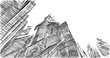 soyut mimari duvar kağıdı tasarımı, dijital konsept arkaplan