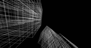 soyut mimari duvar kağıdı tasarımı, dijital konsept arkaplan