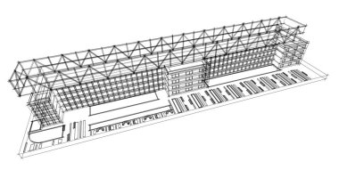 soyut mimari duvar kağıdı tasarımı, dijital konsept arkaplan