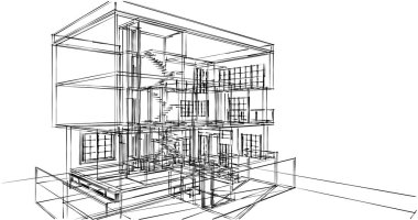 soyut mimari duvar kağıdı tasarımı, dijital konsept arkaplan