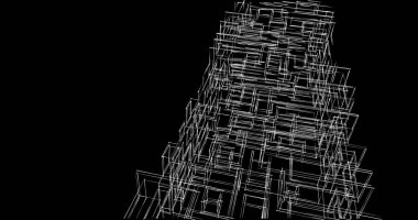 soyut mimari duvar kağıdı tasarımı, dijital konsept arkaplan