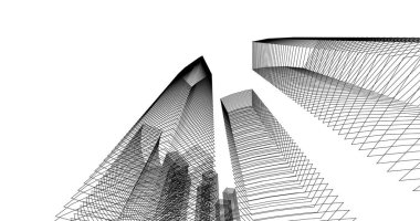 soyut mimari duvar kağıdı tasarımı, dijital konsept arkaplan