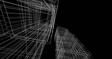 soyut mimari duvar kağıdı tasarımı, dijital konsept arkaplan