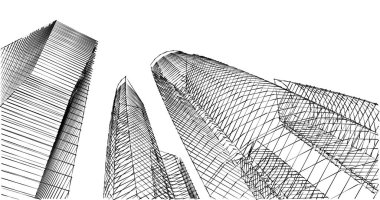 soyut mimari duvar kağıdı tasarımı, dijital konsept arkaplan