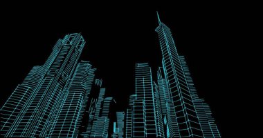 soyut mimari duvar kağıdı tasarımı, dijital konsept arkaplan