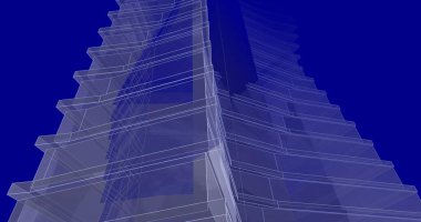 Mimari sanat konseptinde soyut çizgiler, minimum geometrik şekiller. 