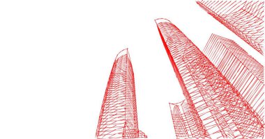 soyut mimari duvar kağıdı tasarımı, dijital konsept arkaplan