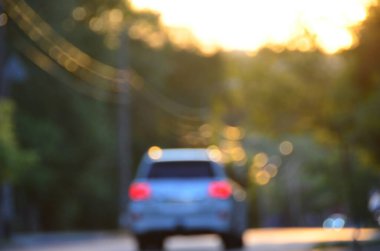 Bulanık şehir. Renkli soyut arkaplan