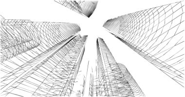 soyut mimari duvar kağıdı tasarımı, dijital konsept arkaplan