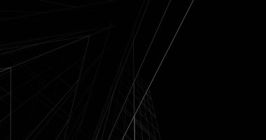 Mimari sanat konseptinde soyut çizgiler, minimum geometrik şekiller. 