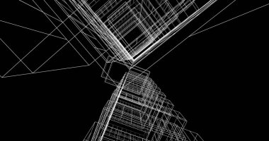 soyut mimari duvar kağıdı tasarımı, dijital konsept arkaplan