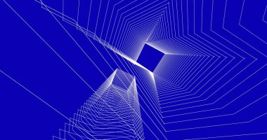 Mimari sanat konseptinde soyut çizgiler, minimum geometrik şekiller. 