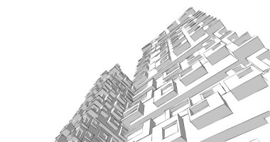 soyut mimari duvar kağıdı tasarımı, dijital konsept arkaplan