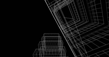 soyut mimari duvar kağıdı tasarımı, dijital konsept arkaplan