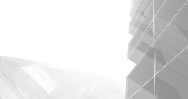 Mimari sanat konseptinde soyut çizgiler, minimum geometrik şekiller. 