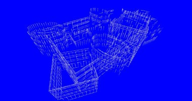 soyut mimari duvar kağıdı tasarımı, dijital konsept arkaplan