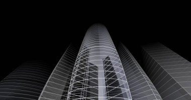 soyut mimari duvar kağıdı tasarımı, dijital konsept arkaplan