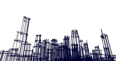 soyut mimari duvar kağıdı tasarımı, dijital konsept arkaplan