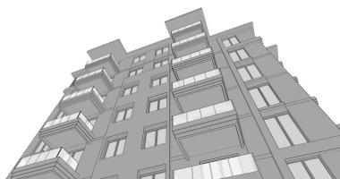 soyut mimari duvar kağıdı tasarımı, dijital konsept arkaplan