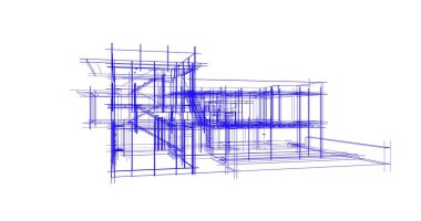 soyut mimari duvar kağıdı tasarımı, dijital konsept arkaplan