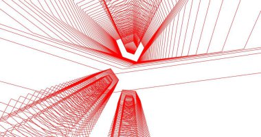 soyut mimari duvar kağıdı tasarımı, dijital konsept arkaplan