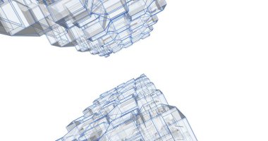 soyut mimari duvar kağıdı tasarımı, dijital konsept arkaplan