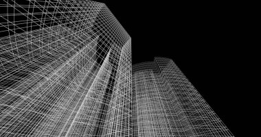 soyut mimari duvar kağıdı tasarımı, dijital konsept arkaplan