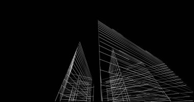 soyut mimari duvar kağıdı tasarımı, dijital konsept arkaplan