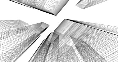 soyut mimari duvar kağıdı tasarımı, dijital konsept arkaplan