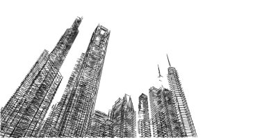 soyut mimari duvar kağıdı tasarımı, dijital konsept arkaplan