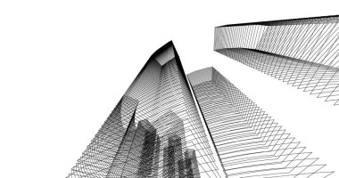 soyut mimari duvar kağıdı tasarımı, dijital konsept arkaplan