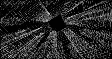 soyut mimari duvar kağıdı tasarımı, dijital konsept arkaplan