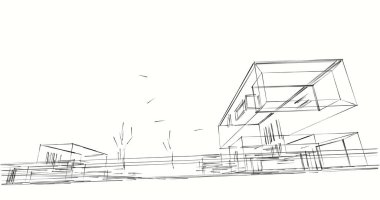 soyut mimari duvar kağıdı tasarımı, dijital konsept arkaplan