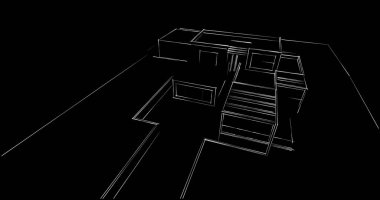 soyut mimari duvar kağıdı tasarımı, dijital konsept arkaplan