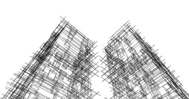 soyut mimari duvar kağıdı tasarımı, dijital konsept arkaplan