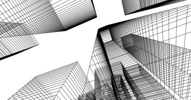 soyut mimari duvar kağıdı tasarımı, dijital konsept arkaplan