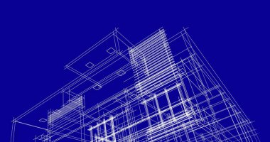 soyut mimari duvar kağıdı tasarımı, dijital konsept arkaplan