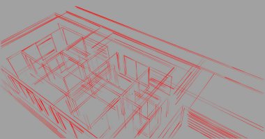 soyut mimari duvar kağıdı tasarımı, dijital konsept arkaplan