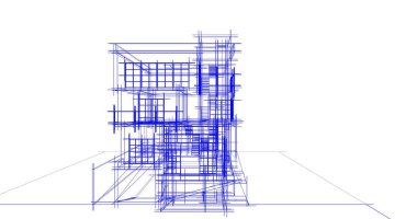 soyut mimari duvar kağıdı tasarımı, dijital konsept arkaplan