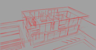 soyut mimari duvar kağıdı tasarımı, dijital konsept arkaplan