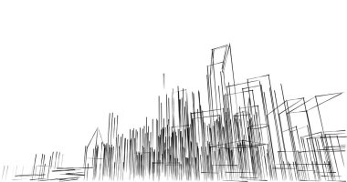 soyut mimari duvar kağıdı tasarımı, dijital konsept arkaplan