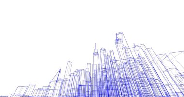 soyut mimari duvar kağıdı tasarımı, dijital konsept arkaplan