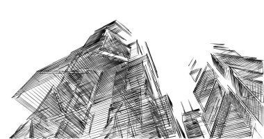 soyut mimari duvar kağıdı tasarımı, dijital konsept arkaplan