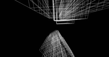 soyut mimari duvar kağıdı tasarımı, dijital konsept arkaplan