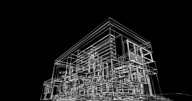 soyut mimari duvar kağıdı tasarımı, dijital konsept arkaplan