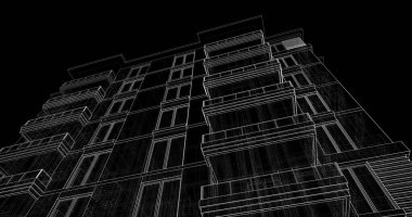 soyut mimari duvar kağıdı tasarımı, dijital konsept arkaplan