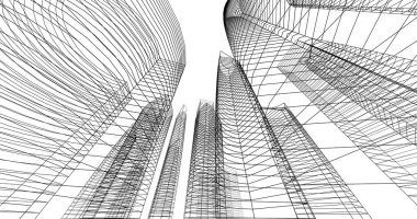 soyut mimari duvar kağıdı tasarımı, dijital konsept arkaplan