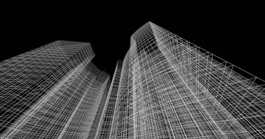 soyut mimari duvar kağıdı tasarımı, dijital konsept arkaplan