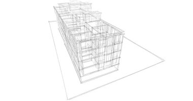 soyut mimari duvar kağıdı tasarımı, dijital konsept arkaplan